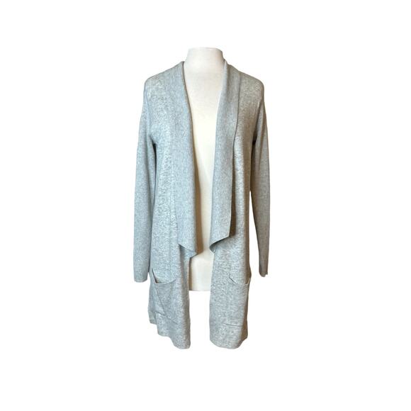 Anthropologie Sweaters - Sundays Zero We Are Sundays Gray Cotton Knit Open Pocket Tunic Cardigan One Size